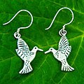 Sterling Silver 'Flying Bird' Earrings (Indoneisa)