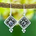 Amethyst Silver Beaded Earrings (Indonesia)