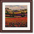 T.C. Chiu 'Fields of Poppies I' Framed Art Print