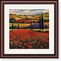 T.C. Chiu 'Fields of Poppies II' Framed Art Print