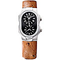 Philip Stein Teslar Diamond Ostrich Strap Watch