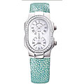 Philip Stein Teslar Diamond Galuchat Strap Watch