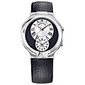 Philip Stein Teslar Round Black Calfskin Watch