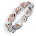14k White Gold Overlay Eternity Band