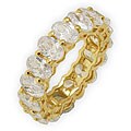 14k Gold Overlay Cubic Zirconia Eternity Band