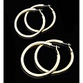 Goldtone Tube Hoop Earrings