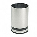 Reflections 17-Qt. Wastebasket/Umbrella Stand - Chrome/Black