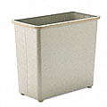 Rectangular Fire-Safe Steel Wastebasket - 27.5 Quart