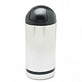Reflections 15-Gal. Push Top Dome Receptacle - Chrome/Black