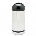 Reflections 15-gallon Chrome Open Top Dome Receptacle