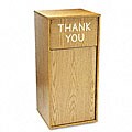 Safco 36-gallon Push Door Wood Waste Receptacle