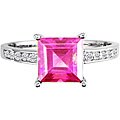 14k Gold Pink Topaz and 1/10ct TDW Diamond Ring ( H/I, I1/I2 )