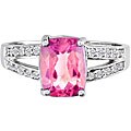 14k Gold Pink Topaz and 1/6ct TDW Diamond Ring( H/I, I1/I2)