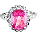 14k Gold Pink Topaz and 1/5ct TDW Diamond Ring ( H/I, I1/I2 )