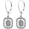 14k White Gold 1/6ct TDW Diamond Dangle Earrings