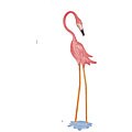 Hand-painted Metal 26-inch Pink Flamingo