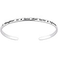 Sterling Silver 'Daughter' Engraved Sentiment Bangle