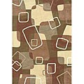 Tufted Ackworth Olive and Brown Runner Rug (2'3 x 7'6)