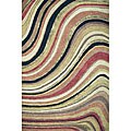 Hand-tufted Waves Wool Rug (3'6 x 5'6)