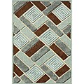 Hand-tufted Estelle Blue/ Brown Area Rug (3'6 x 5'6)