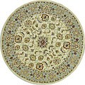 Hand-tufted Mason Beige/ Green Wool Rug (8' Round)
