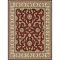 Oxnard Accent Red/ Ivory Wool Rug (1'9 x 2'9)