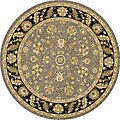 Hand-hooked Rochester Beige Wool Rug (7'10 Round)