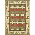 Heavy Looped Transitional Saffron Brown Area Rug (3'6 x 5'6)