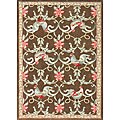 Hand-tufted Suri Transitional Brown Wool Rug (2' x 3')