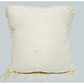 Ivory Chenille Fringe Throw Pillows (Set of 2)