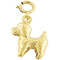 14k Yellow Gold Poodle Charm