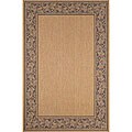 Terrace Scroll Border Brown Rug (7'8 x 9'10)