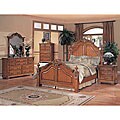 Coventry 4-piece King-size Oak Finish Bedroom Set