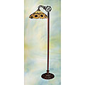 Tiffany-style Green Stained Glass Bridge Floor Lamp