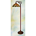 Tiffany-style Red Stained Glass Bridge Floor Lamp