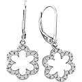 10k White Gold 1/4ct TDW Diamond Flower Earrings (GH, SI3)