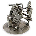 'Rustic Drummer' Iron Statuette (Mexico)