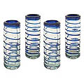 'Cobalt Spiral' 4-piece Shot Glass Set (Mexico)