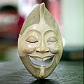 'Joyous Moon Face' Wood Mask (Indonesia)