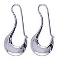Sterling Silver 'Reflective Crescent' Earrings (Thailand)