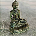 Bronze 'Buddha's Smile of Serenity' Sculpture (Indonesia)