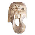 Wood 'One-Eyed Clown' Mask (Indonesia)