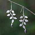 Sterling Silver FW Pearl 'Black Forest' Earrings (Indonesia)