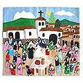 Applique 'Andean Wedding' Wall Hanging (Peru)