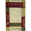Contemporary Faux Silk and Wool Rug (8' x 10')