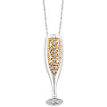 10k Gold 1/10ct TDW Diamond Champagne Necklace