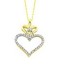 10k Yellow Gold 1/5ct TDW Diamond Heart Necklace