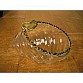 Limoges Handcrafted Crystal and Brass Shell Bowl