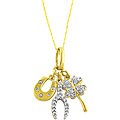 10k Gold Diamond Accent Lucky Charms Necklace