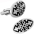 Stainless Steel Enamel Celtic Design Cuff Links